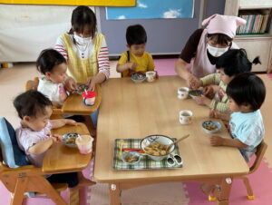 よもぎ団子を作ったよ！