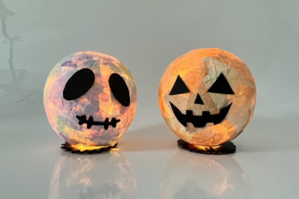 『ふうせんでおばけランタンをつくろう』