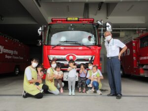 消防車、大きかったね！