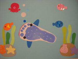 【各回３組限定】足形アート「ジンベエザメ🐟】