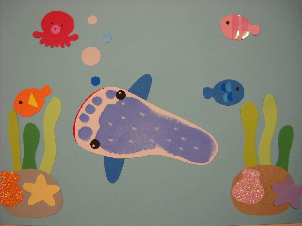 【各回３組限定】足形アート「ジンベエザメ🐟】