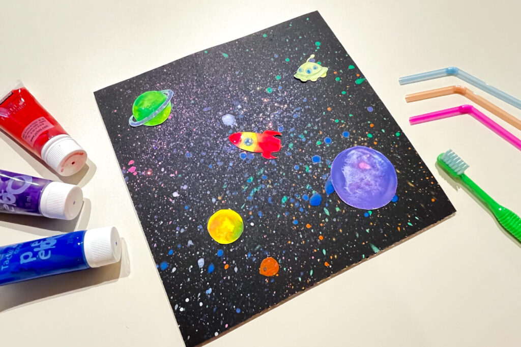 星空アート＆カラフルたんざくをつくろう