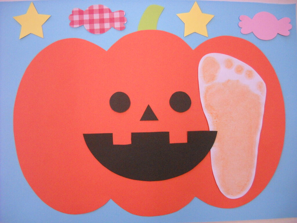 【各回３組】足形アート『ハロウィンかぼちゃ🎃』