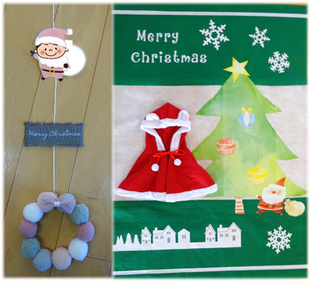 🎄クリスマスポンポンリース壁掛け🎄＆クリスマス写真ブース