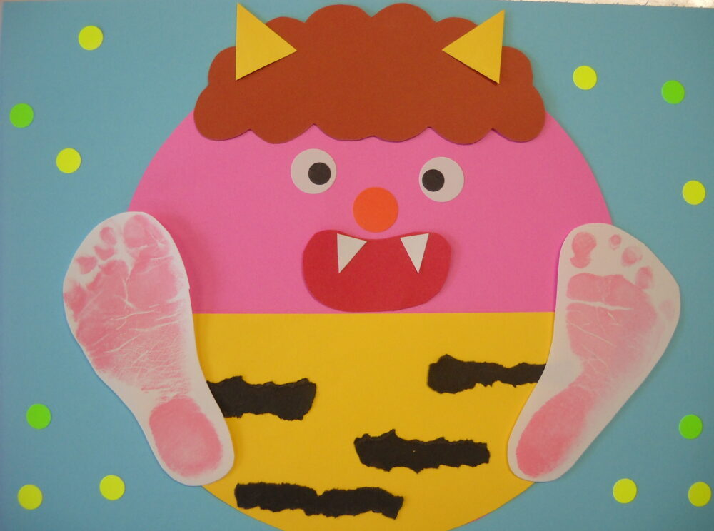 【予約不要。各回３組】足形アート「鬼さん」