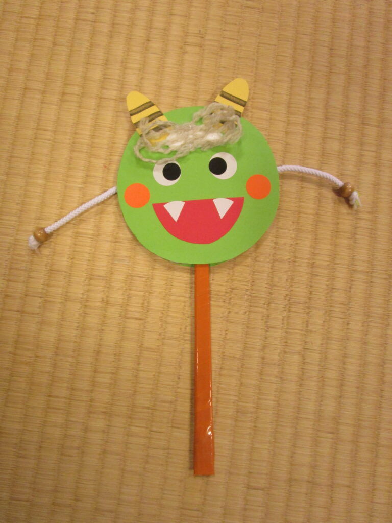 節分鬼のでんでん太鼓づくり