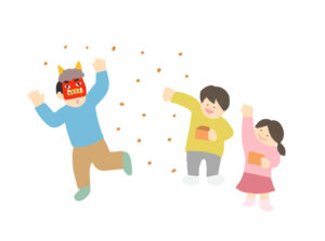 みんなで豆まき