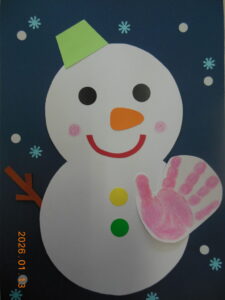 【予約不要。各回３組】手形アート『雪だるま⛄』
