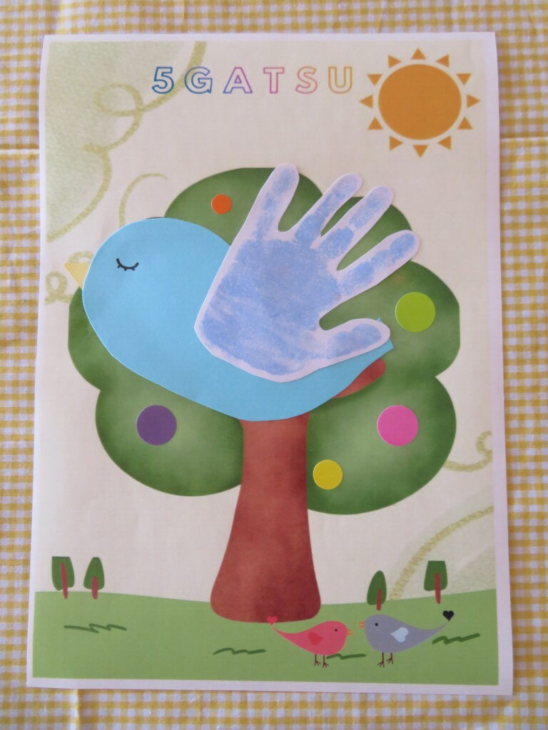 手形アート🐦（小鳥）